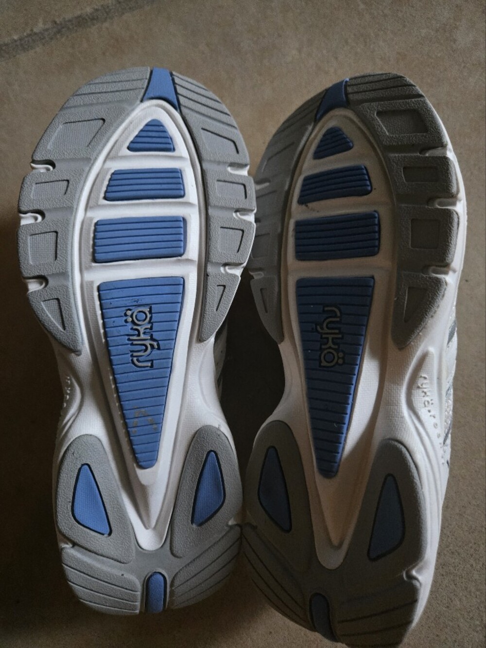 Ryka Rocker White & Light Blue Slip-On Sneakers Mules EUC size 5 - Picture 9 of 10